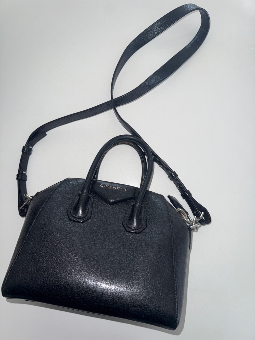 Givenchy Black Leather Satchel with Shoulder Strap